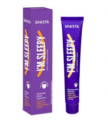 SPASTA Натуральная ночная зубная паста Комплексная защита и уход с антибактериальным эффектом, 90 мл