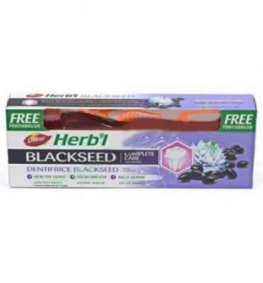 DABUR HERB'L BLACK SEED Зубная паста (комплексный уход за полостью рта) 150 г + зубная щётка 